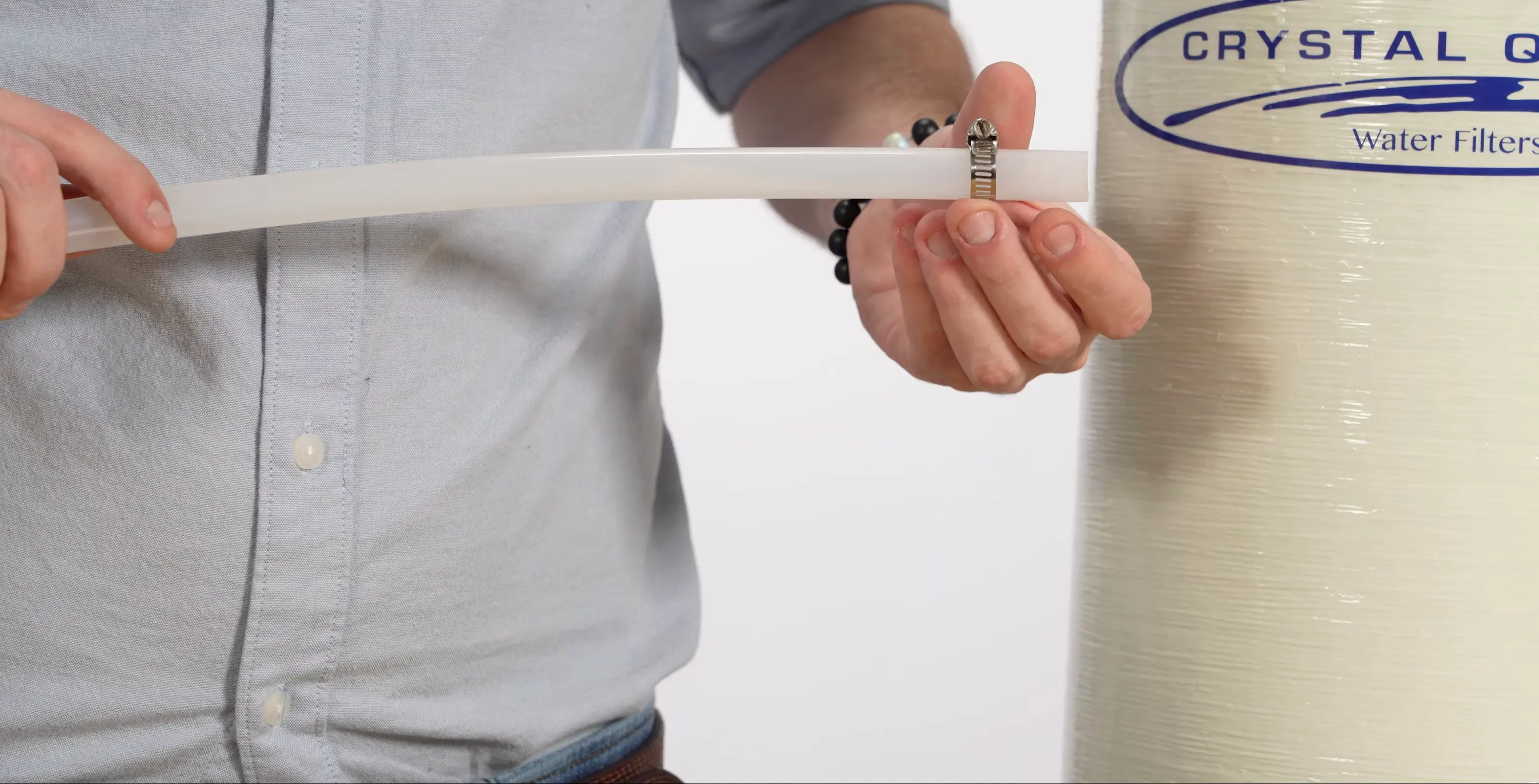 Sliding the Hose Clamp onto the Tubing | 2